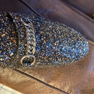 Mens glittery loafers